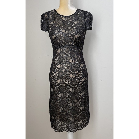 L'AGENCE Black Lace Midi Dress - Picture 3 of 14